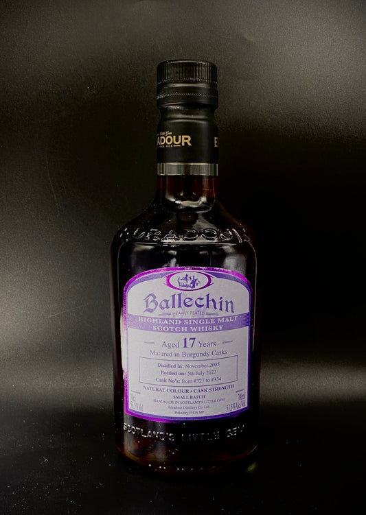 Horny Pony  Ballechin 17y/o Burgundy Casks#327 & 334 53.5%abv 15ml / 30ml