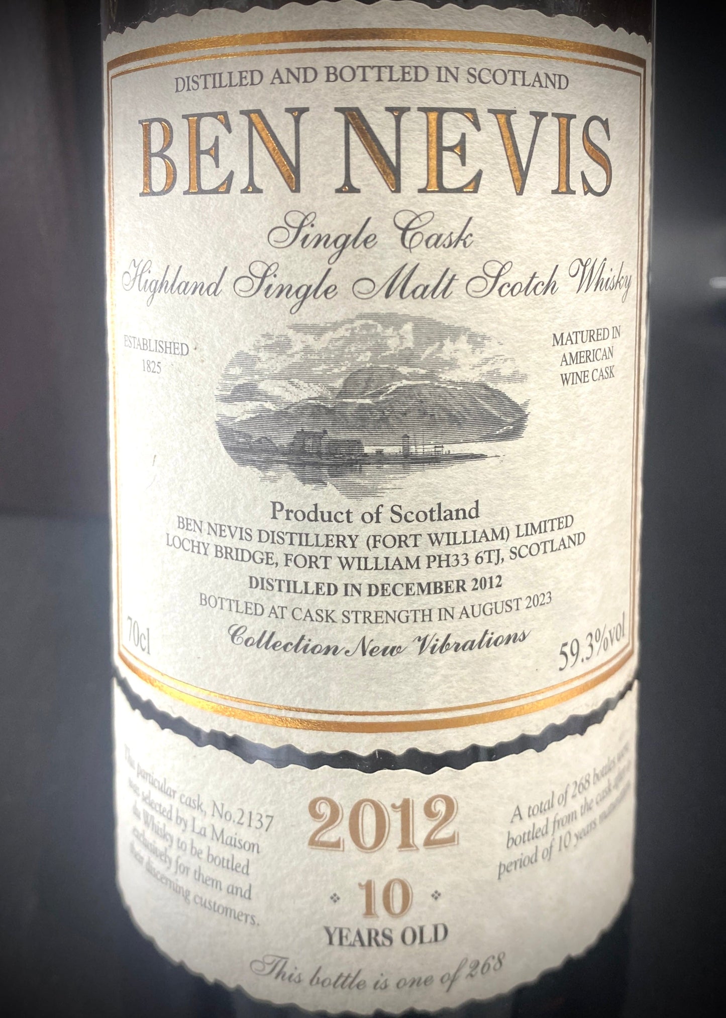 Horny Pony  Ben Nevis 10y/o 2012 American Wine Cask#2137 LMDW New Vibrations 59.3%abv 30ml