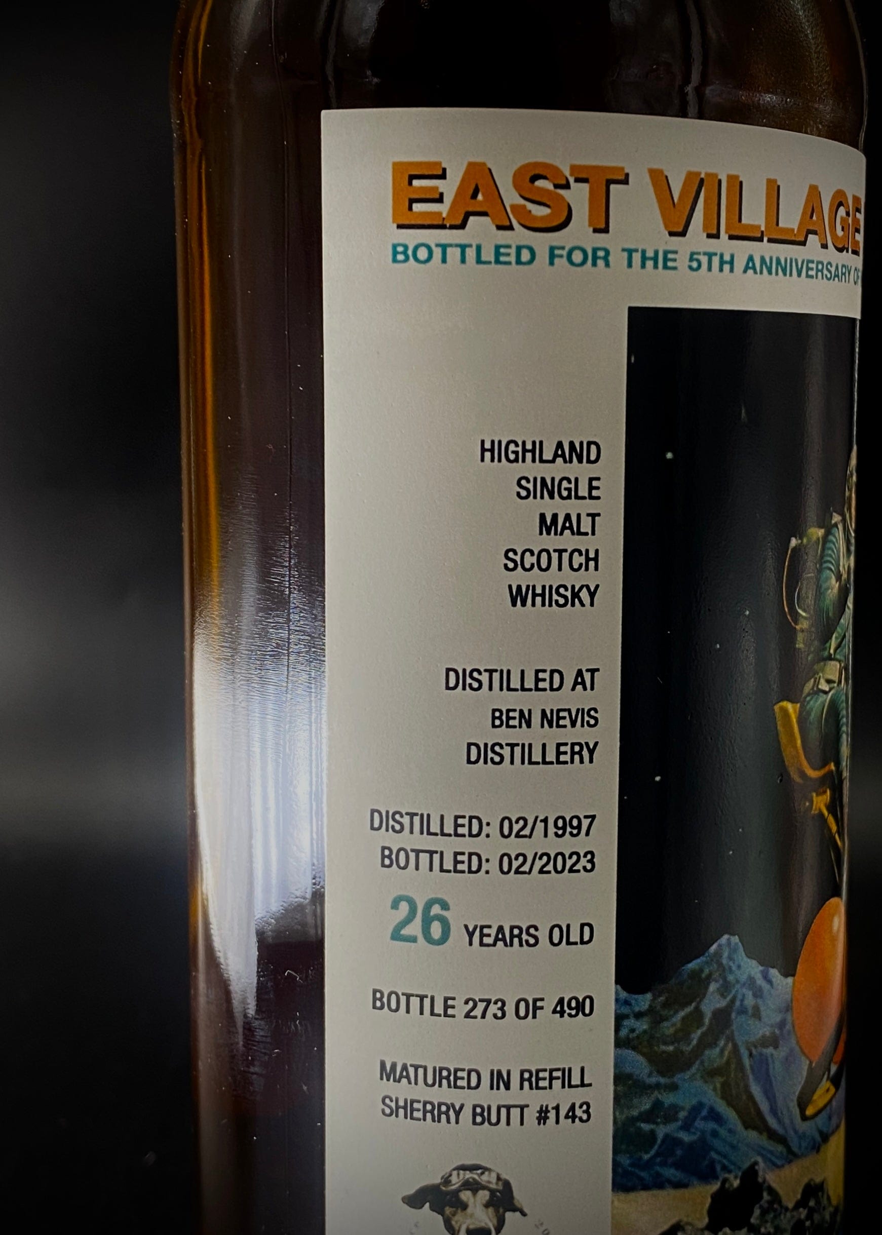 Horny Pony  Ben Nevis 26y/o 1997 Refill Sherry Butt #143 East Village Whisky Co. 49.7%ABV