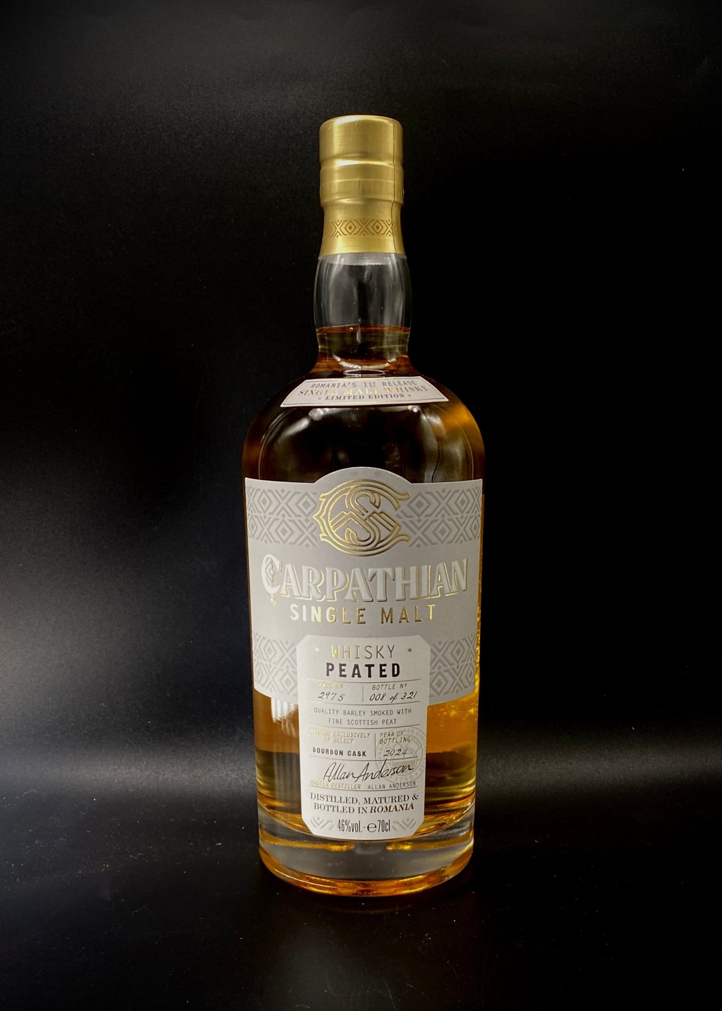 Horny Pony  Carpathian Peated Romanian Single Malt Whisky 46%ABV 30ml