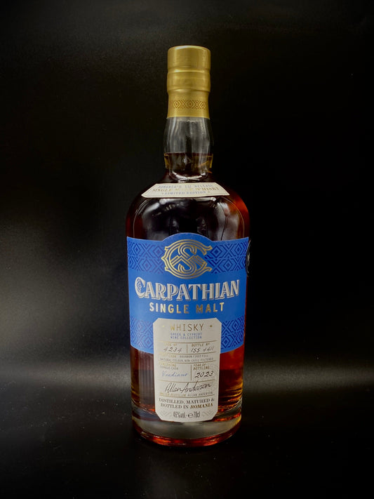 Horny Pony  Carpathian Whisky Vradiano Greek & Cypriot Wine Finish #4234 Romanian Single Malt Whisky 46%Abv 30ml