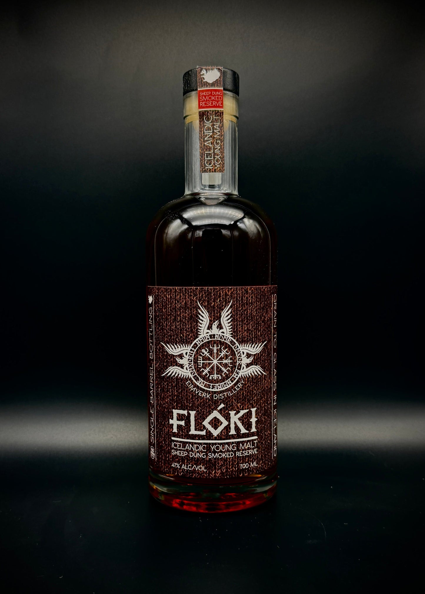 Horny Pony  Floki 3y/o Sheep Dung Smoked Reserve Icelandic Single Malt Whisky 47%ABV 30ml