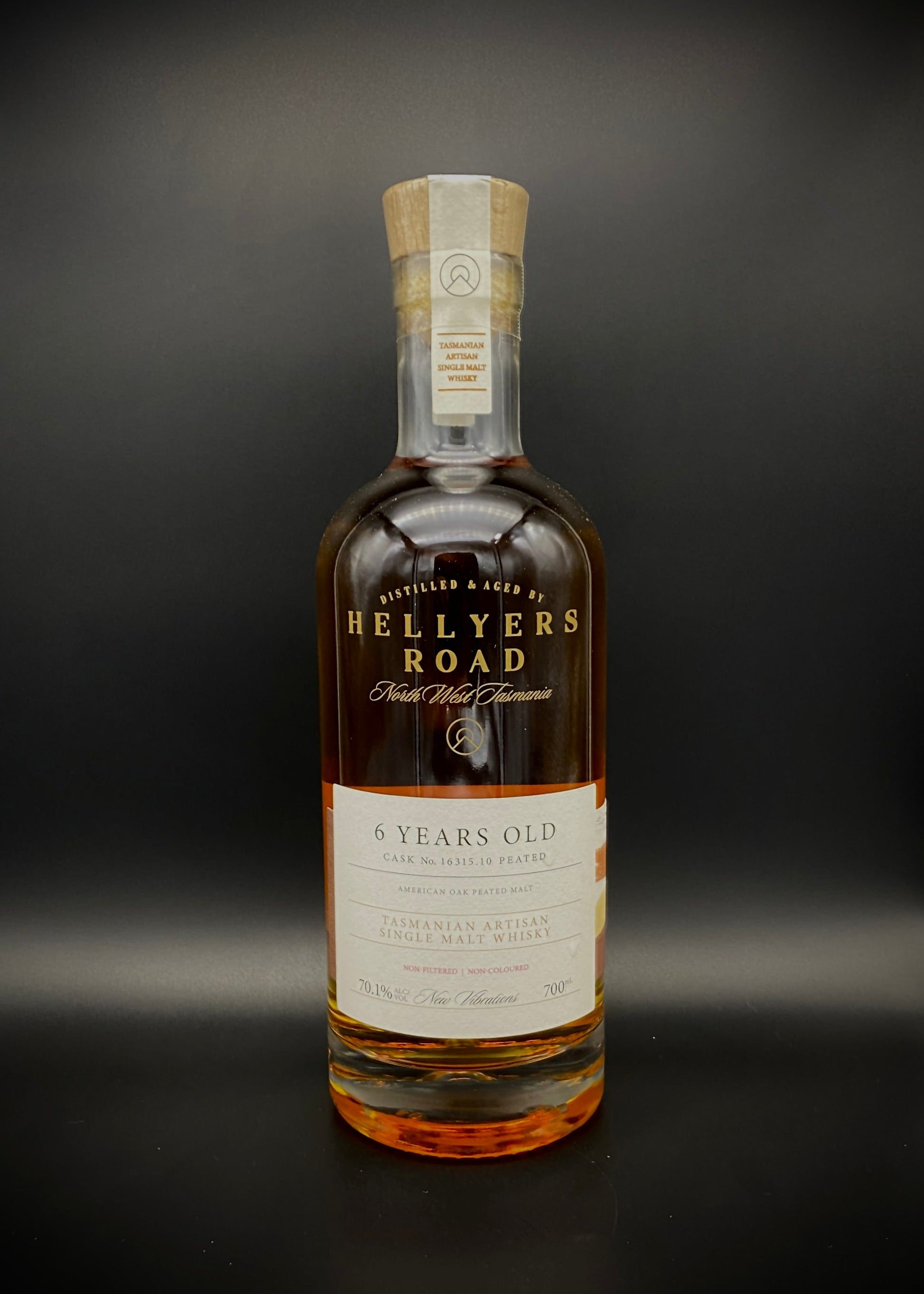 Horny Pony  Hellyers Road 6y/o Cask#16315.10 Peated LMDW New Vibrations 70.1%ABV 30ml