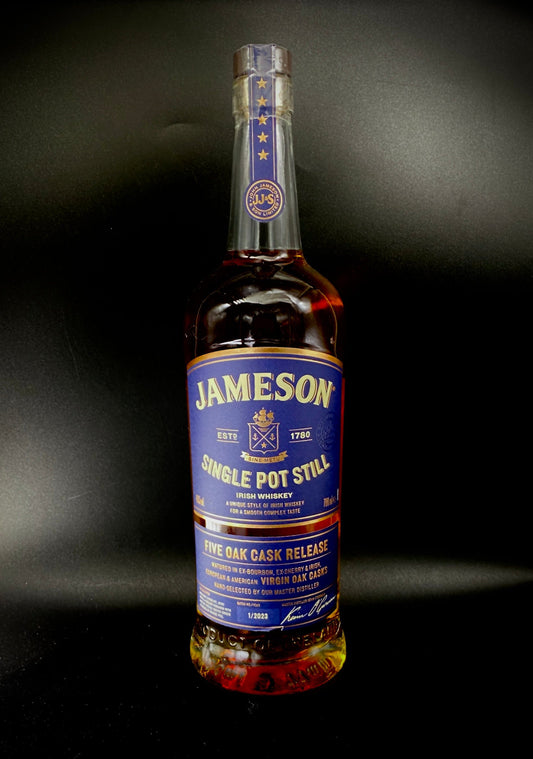 Horny Pony  Jameson Five Oak Cask Release Single Pot Still Irish Whiskey 46%ABV 30ml