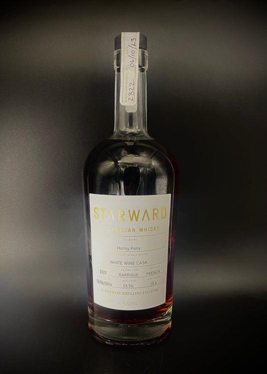 Horny Pony  Starward White Wine Cask#2322 Distillery Handfill 55%ABV 30ml