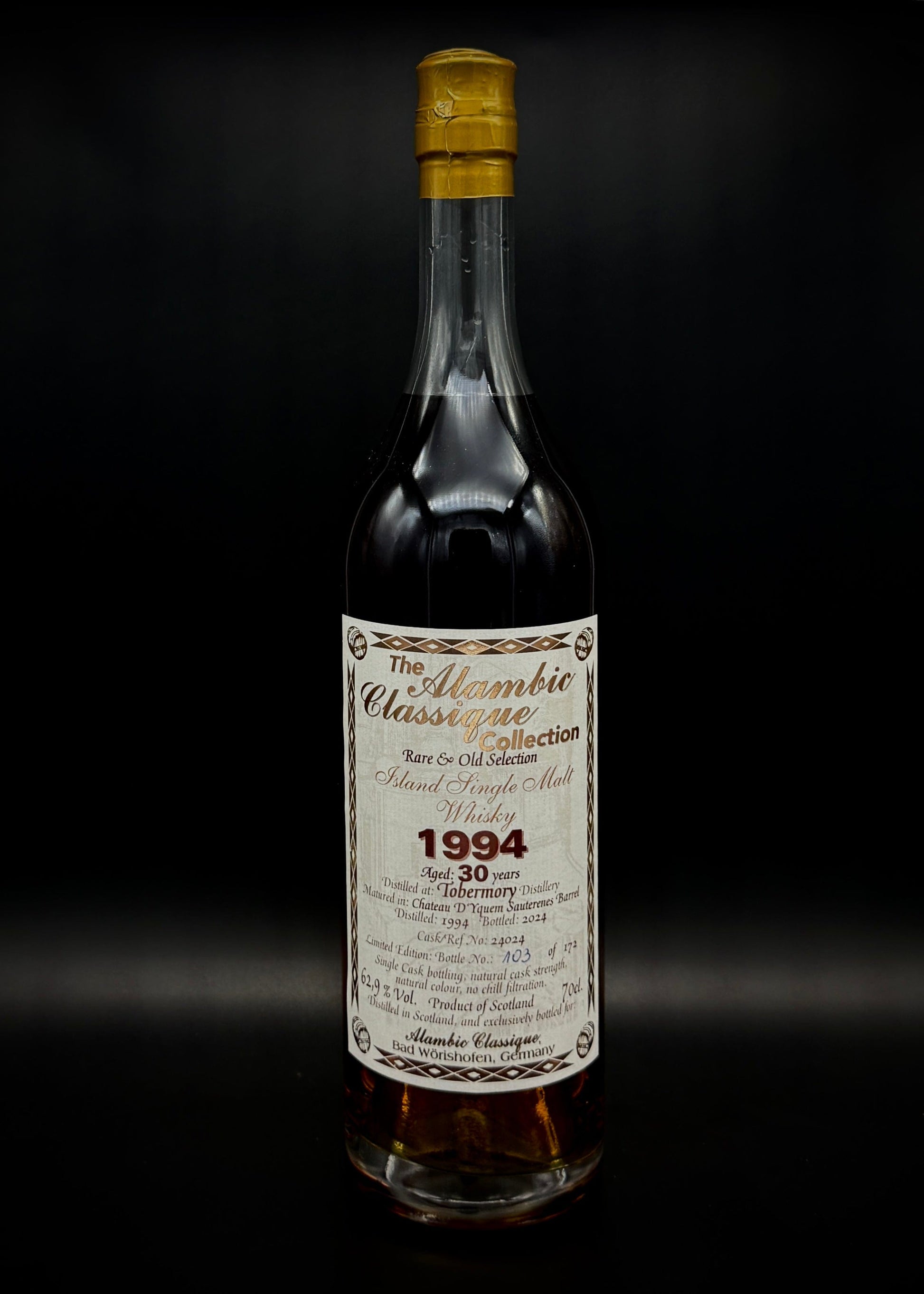 Horny Pony  Tobermory 30y/o 1994 Chateau d'Yquem Sauternes Cask#24024 Alambic Classique 62.9%abv 15ml / 30ml