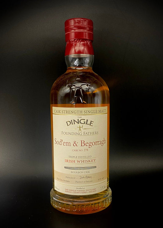 Horny Pony  Dingle Founding Fathers Sod'em & Begorragh Bourbon Cask #278 Irish Single Malt Whiskey - 59.9%ABV - 30ml