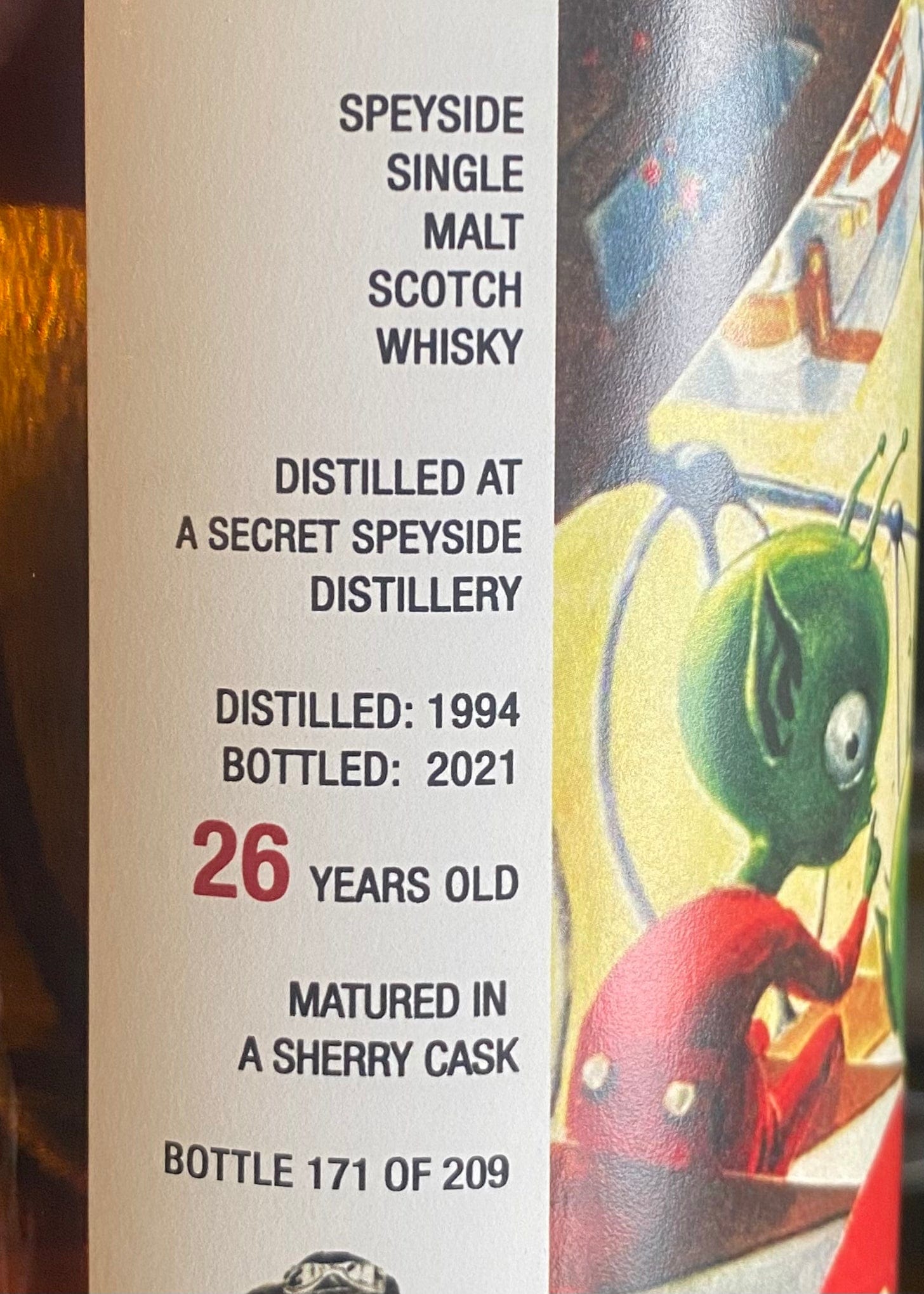 Horny Pony  Secret Speyside 26y/o East Village Whisky Company 49.7%ABV 30ml